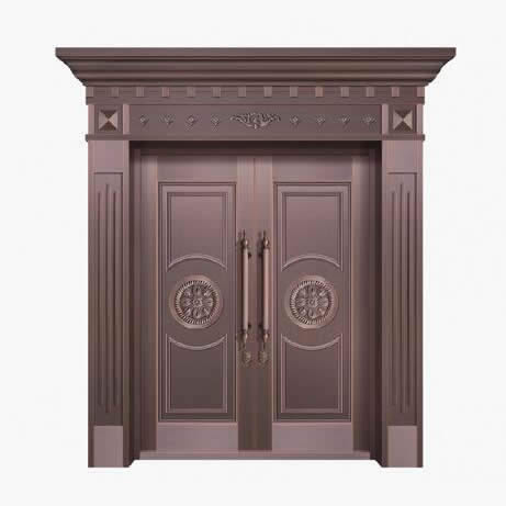 高端別墅大門選純銅雙開(kāi)別墅門